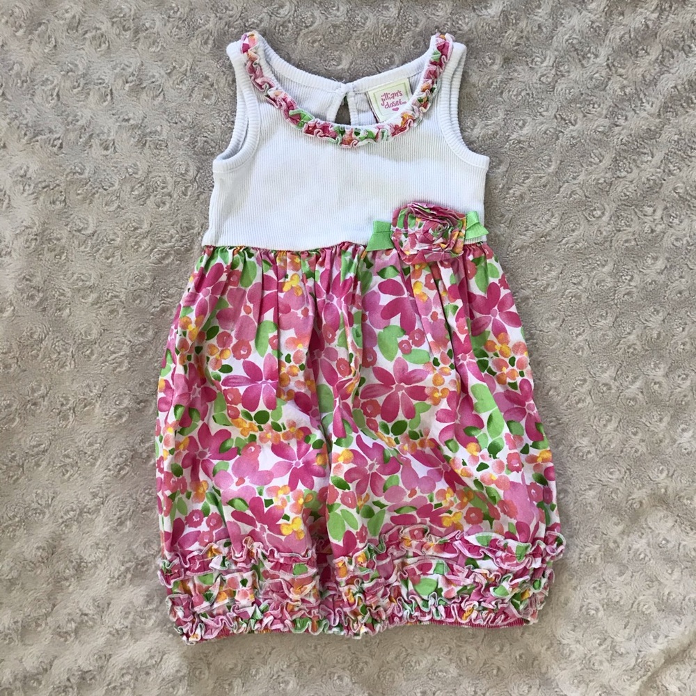 Jillian’s Closet Bubble Hem Dress Pink Floral